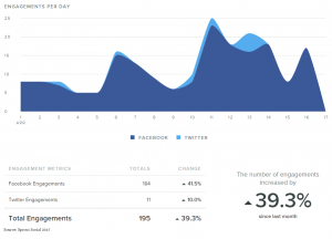 FB and Twitter Page Performance Example 1